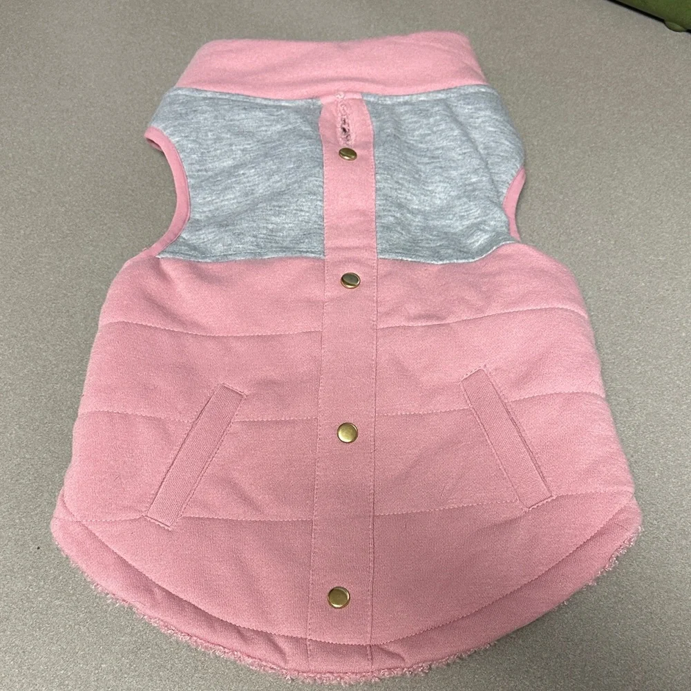 Pink and Gray Dog Vest - Picture 1 of 6